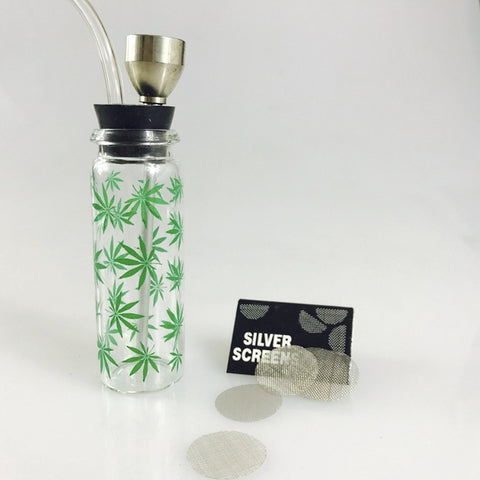 SWSMOK Glass Bottle-Shaped Herb Water Spoking Pipes