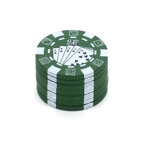 3 Layers Poker Chip Style Herb Grinder Plastic & Metal