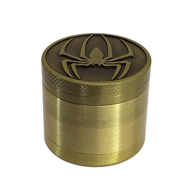 NEW Spider-Man Tobacco Grinder 4-Layer Metal 40mm Bronze Color